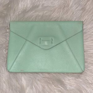 Gap Mint Green Leather Clutch